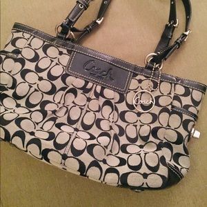 Coach Signature Canvas and Leather Tote